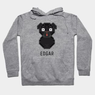 Pug Edgar Black Hoodie